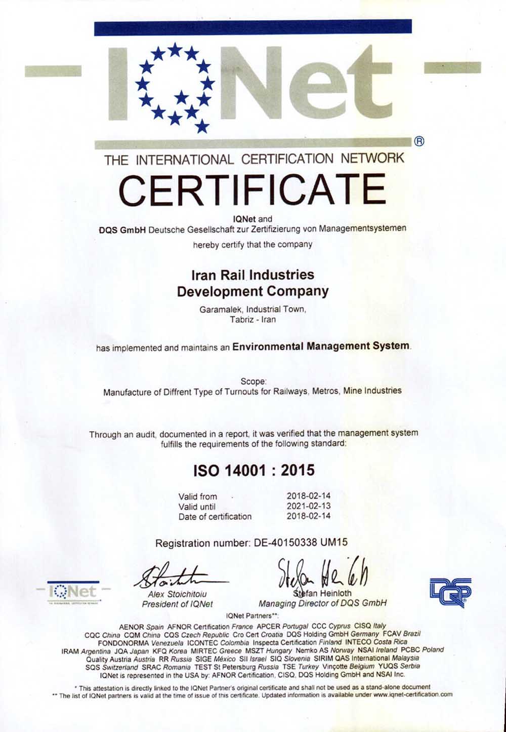 IQnet ISO 14001- 2015